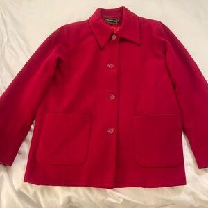Kristen Blake Vibrant Red Pea Coat